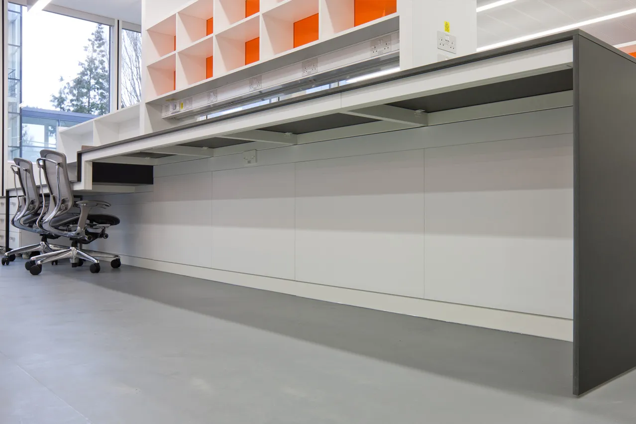 W.E. Marson fixed laboratory furniture
