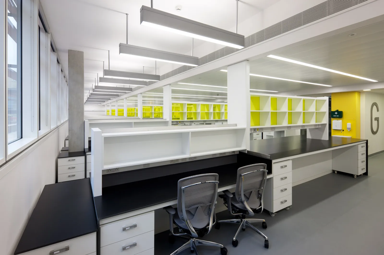 W.E. Marson fixed laboratory furniture